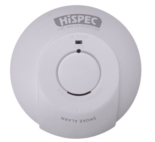 INTERCONNECTABLE FAST FIX MAINS SMOKE DETECTOR WITH 10YR RECHARGEABLE LITHIUM BATTERY BACKUP