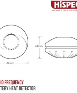 RADIO FREQUENCY LITHIUM BATTERY HEAT DETECTOR WITH 10YR SEALED LITHIUM BATTERY