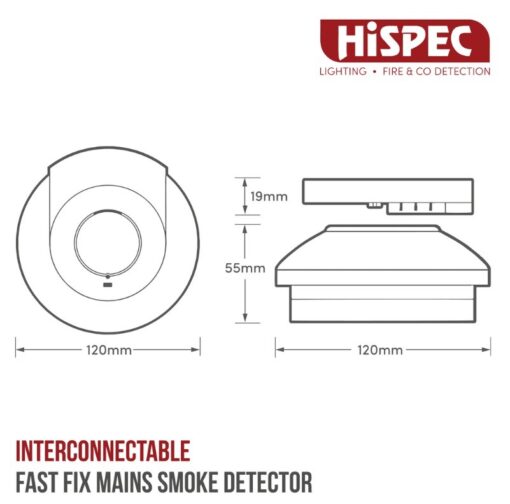 RADIO FREQUENCY LITHIUM BATTERY SMOKE DETECTOR WITH 10YR SEALED LITHIUM BATTERY