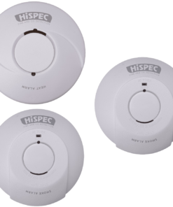 hi-spec radio interlinked heat and smoke alarm 3 pack