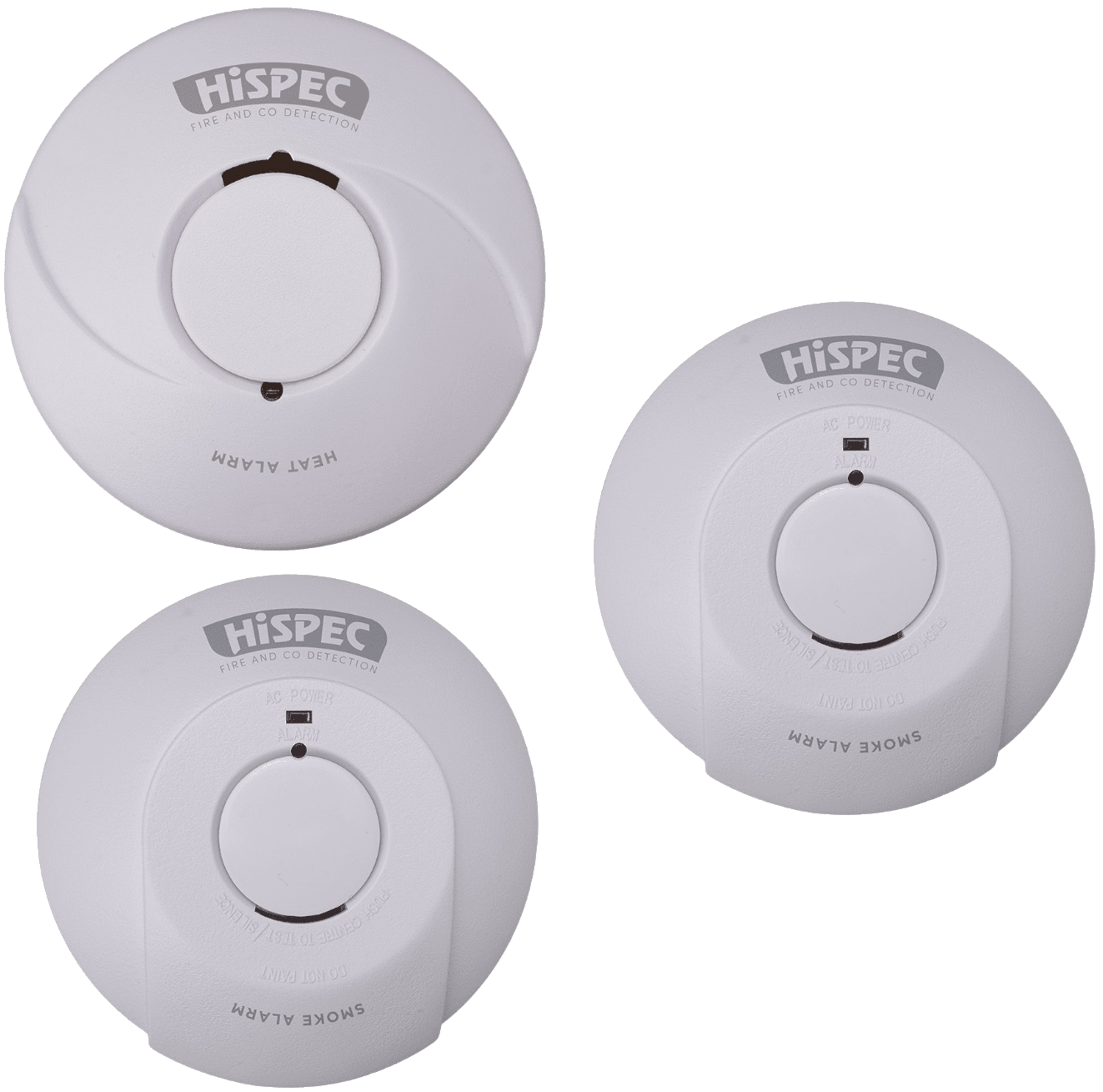 hi-spec radio interlinked heat and smoke alarm 3 pack